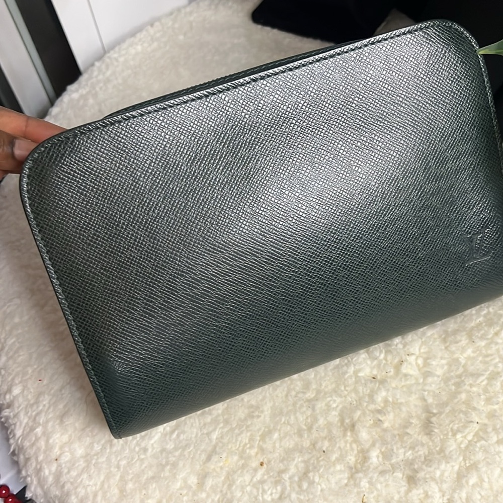 Louis Vuitton Tiaga Green Clutch
